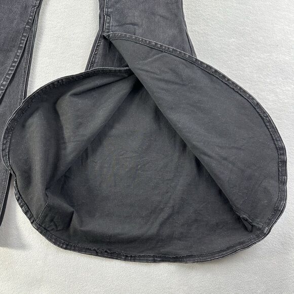 SHYANNE Women’s High Rise Super Flare Tulip Jeans Black 28 X 36 Western Country - Picture 10 of 16